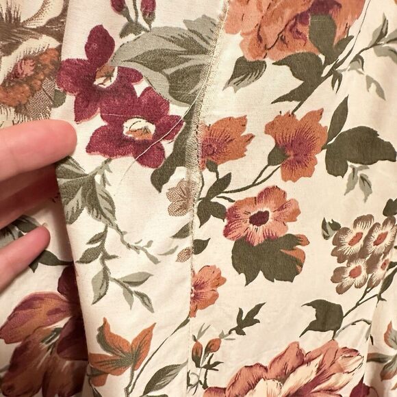 Vtg 90s Rabbit Jr Trumpet Midi Dress Floral Romantic Coquette Wedding Party Date - Picture 6 of 11